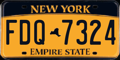 NY license plate FDQ7324