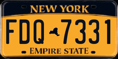 NY license plate FDQ7331