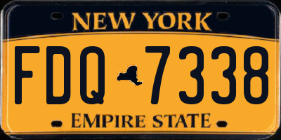NY license plate FDQ7338