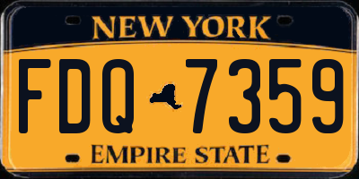 NY license plate FDQ7359