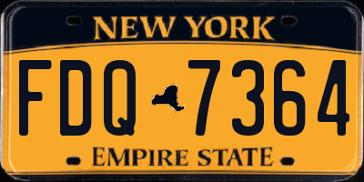 NY license plate FDQ7364