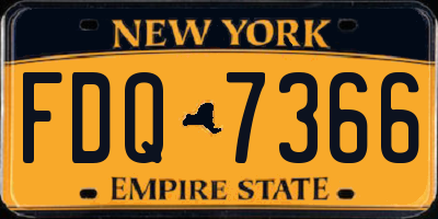 NY license plate FDQ7366
