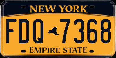 NY license plate FDQ7368