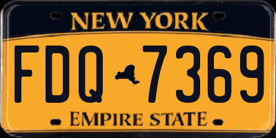 NY license plate FDQ7369