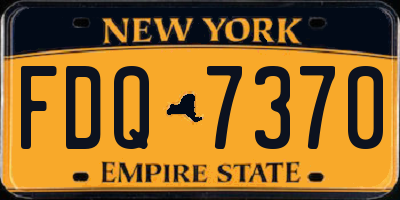 NY license plate FDQ7370