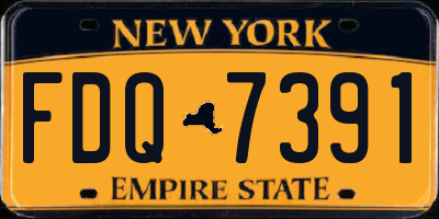 NY license plate FDQ7391