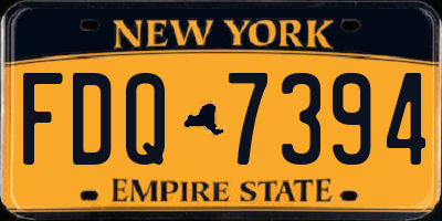NY license plate FDQ7394