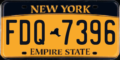 NY license plate FDQ7396