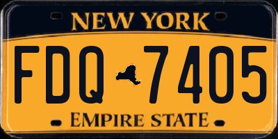 NY license plate FDQ7405