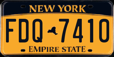 NY license plate FDQ7410