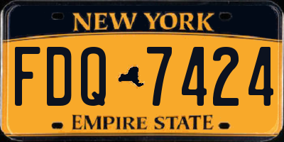 NY license plate FDQ7424