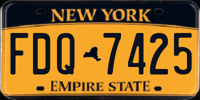 NY license plate FDQ7425