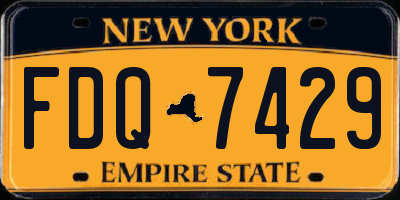 NY license plate FDQ7429