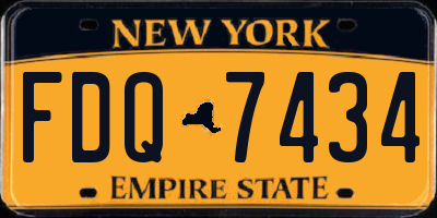NY license plate FDQ7434