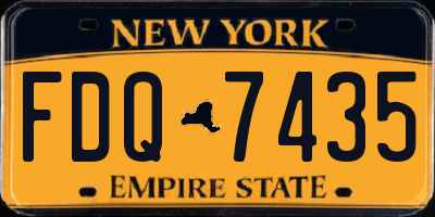 NY license plate FDQ7435