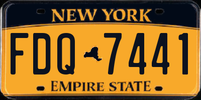 NY license plate FDQ7441