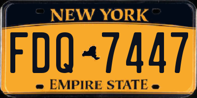 NY license plate FDQ7447
