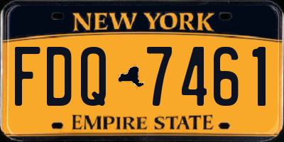 NY license plate FDQ7461