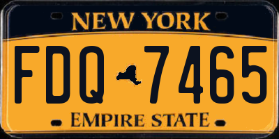 NY license plate FDQ7465
