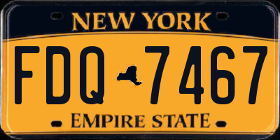 NY license plate FDQ7467
