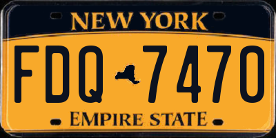 NY license plate FDQ7470