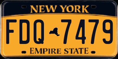 NY license plate FDQ7479