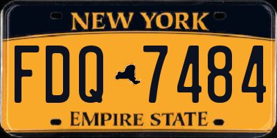 NY license plate FDQ7484