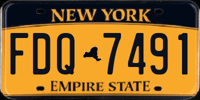NY license plate FDQ7491