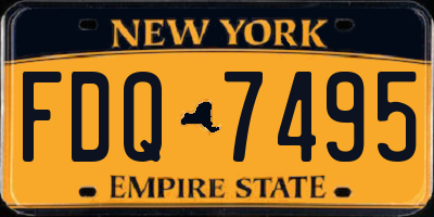 NY license plate FDQ7495