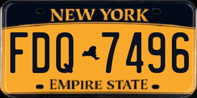NY license plate FDQ7496