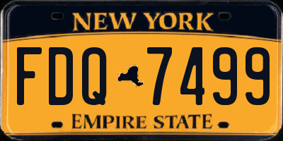 NY license plate FDQ7499