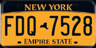 NY license plate FDQ7528