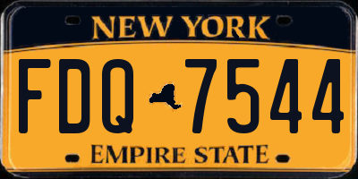 NY license plate FDQ7544