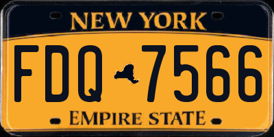NY license plate FDQ7566