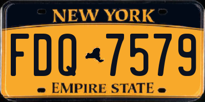 NY license plate FDQ7579