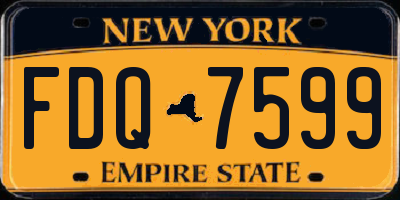 NY license plate FDQ7599
