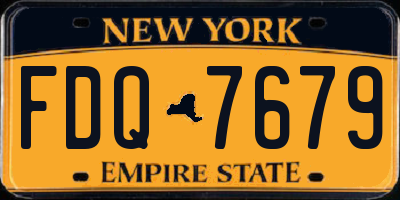 NY license plate FDQ7679