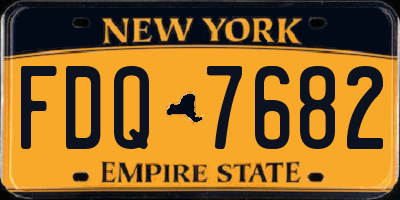 NY license plate FDQ7682