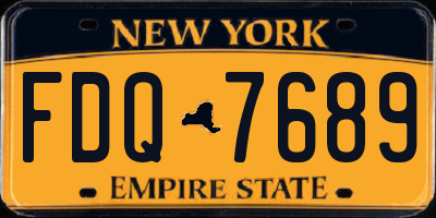 NY license plate FDQ7689