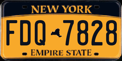 NY license plate FDQ7828