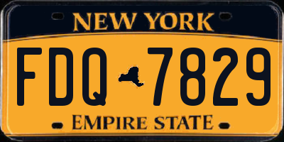 NY license plate FDQ7829