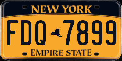 NY license plate FDQ7899