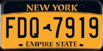 NY license plate FDQ7919