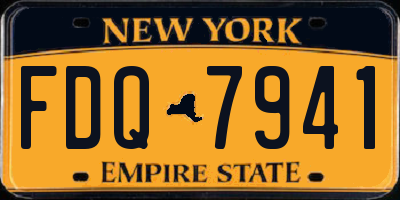 NY license plate FDQ7941