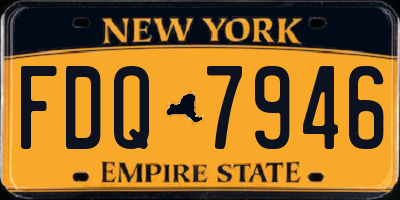 NY license plate FDQ7946