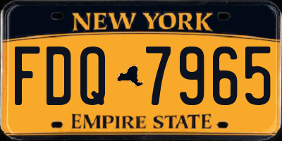 NY license plate FDQ7965