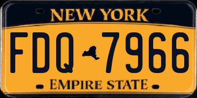 NY license plate FDQ7966