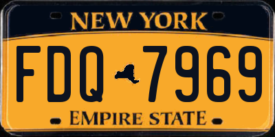NY license plate FDQ7969