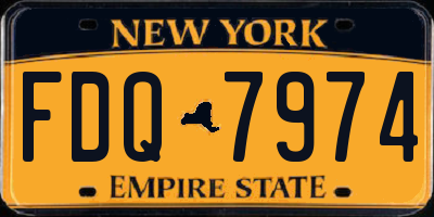 NY license plate FDQ7974