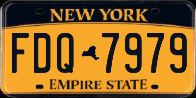 NY license plate FDQ7979